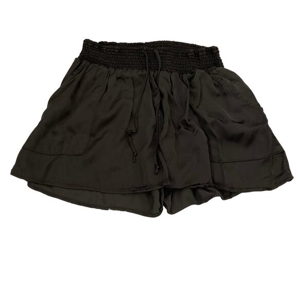 aerie Pants - Aerie Dark Grey Satin Lounge Shorts - Size XS
